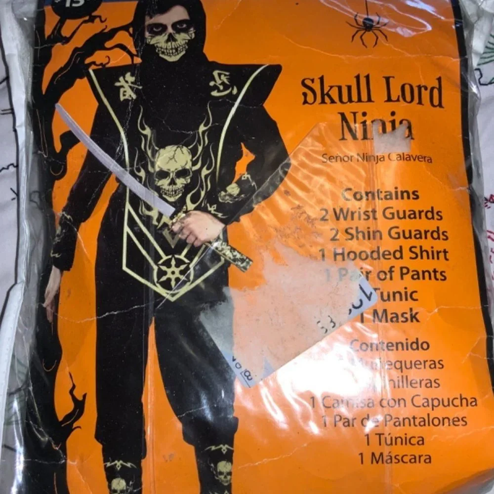 Halloween Costume Skull  Lord Ninja Boys Size Sm(6)
